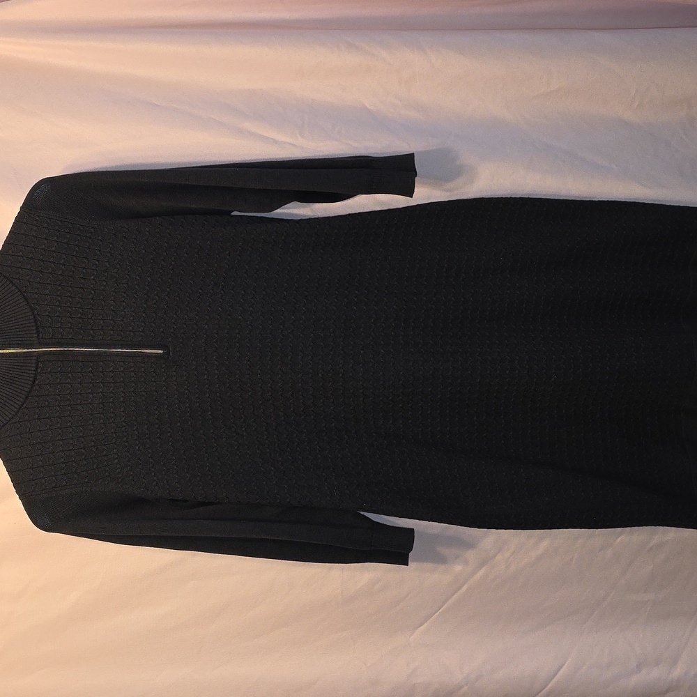 Tommy Bahama Black Knit Sweater Dress Long Sleeve Womens Size Medium